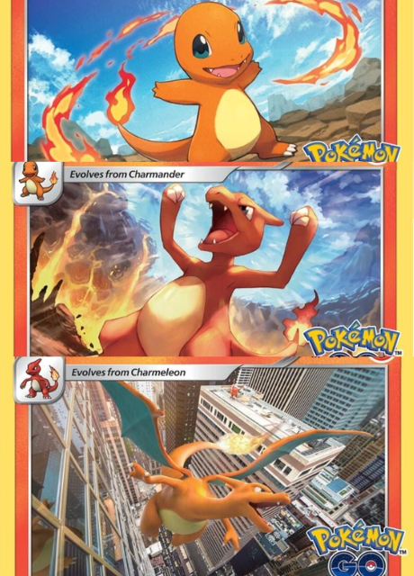 Salamèche Reverse Reptincel Reverse Dracaufeu  PGO