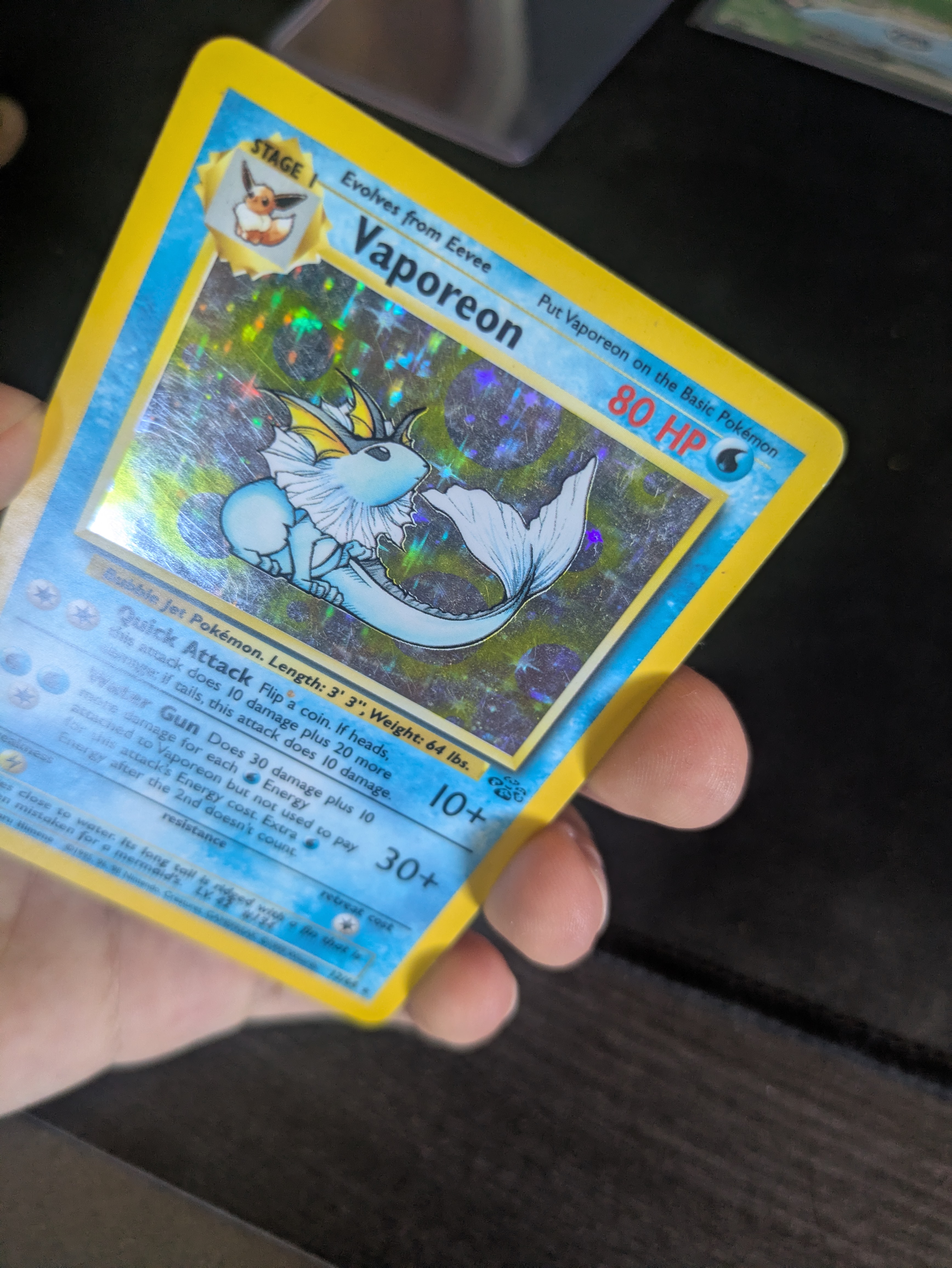 Vaporeon holo unlimited 12/64 2
