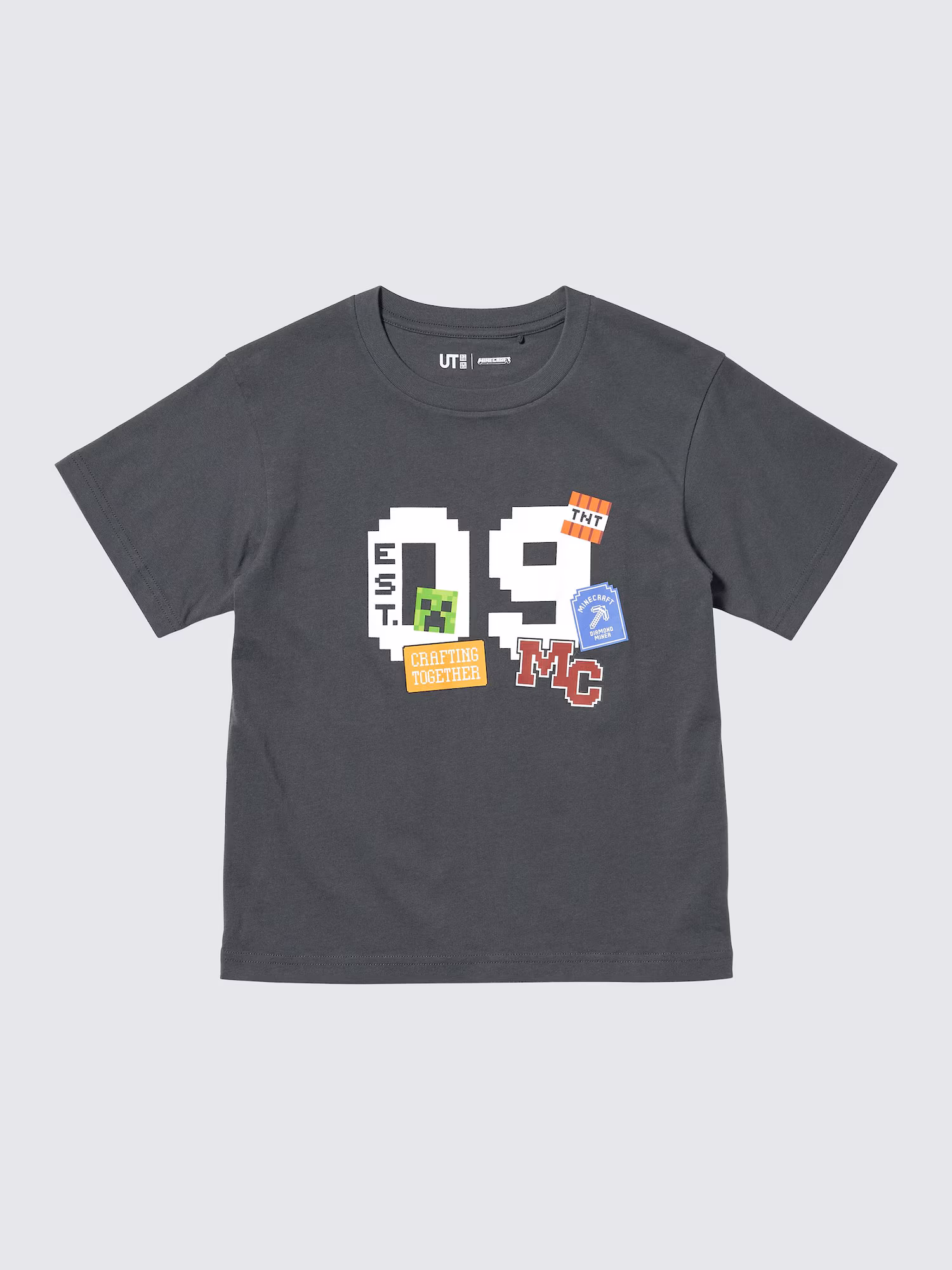 T-shirt enfant Minecraft Gris foncé