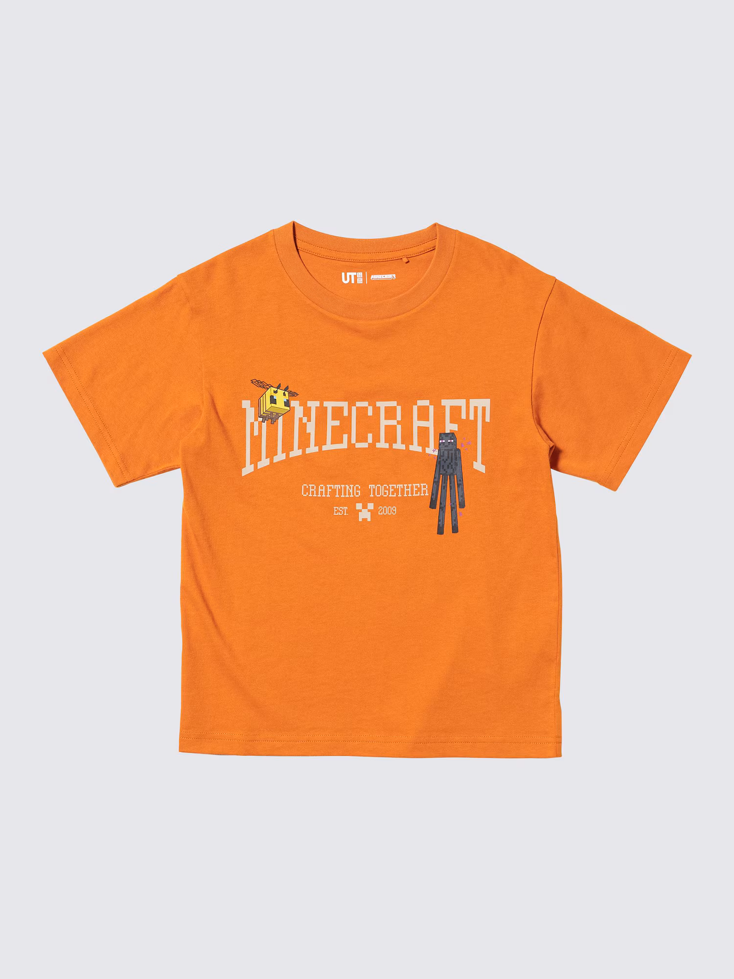 T-shirt enfant Minecraft orange